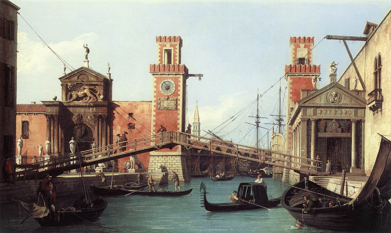 View of the entrance to the Arsenal by Canaletto 1732