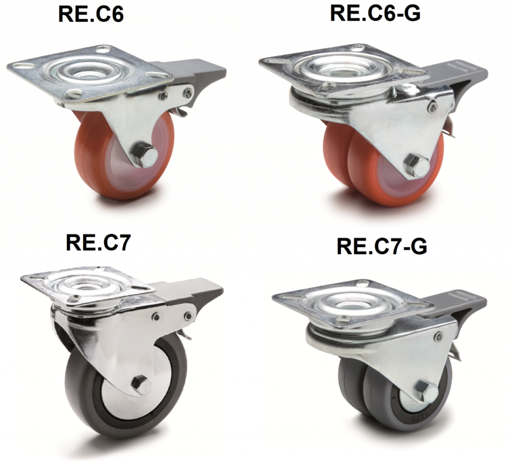 zestawy kołowe do zastosowań medycznych, biurowych, warsztatowych