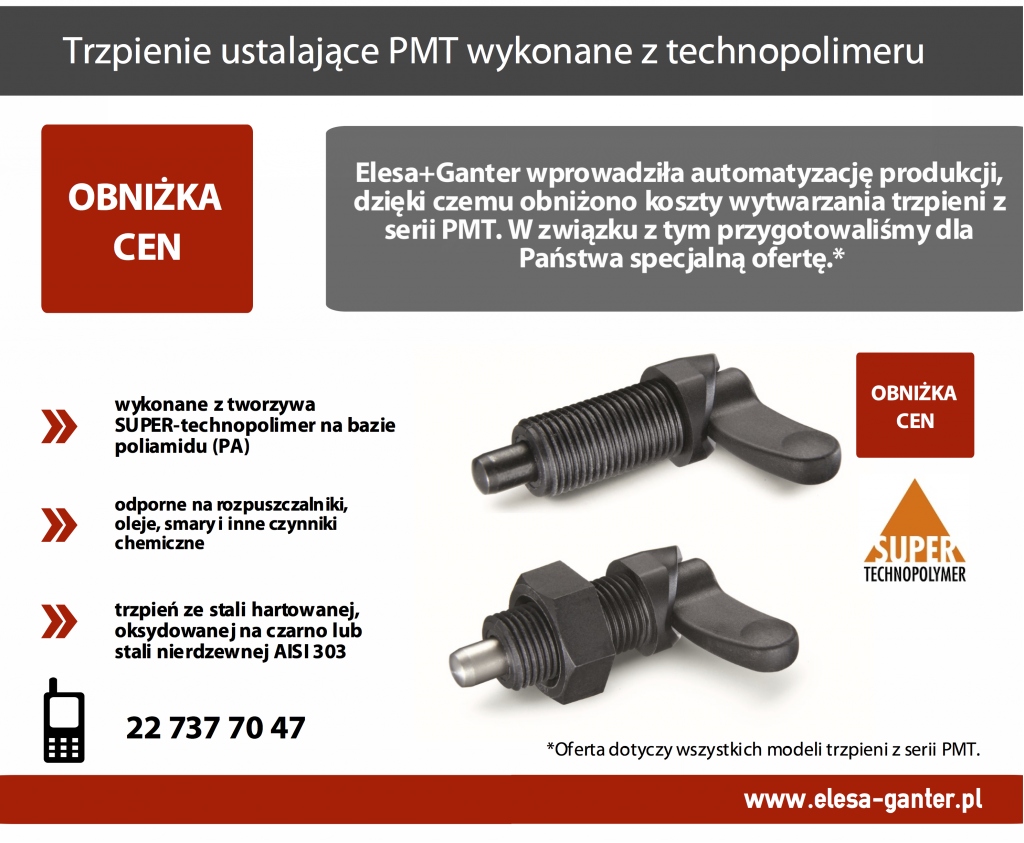 Obniżka cen na trzpienie ustalające