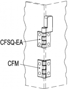 Montaż zawiasów CFSQ-EA w pozycji wyjściowej