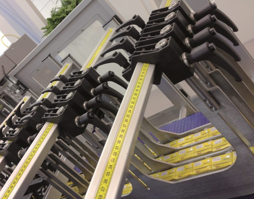 Dźwignie ERX w maszynie do butelkowania