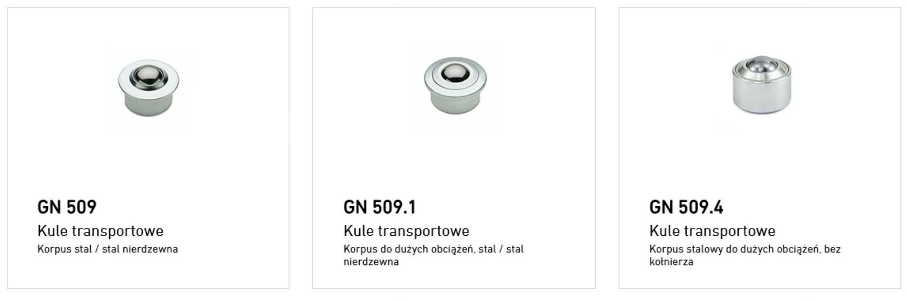 Rys. 2 Kule transportowe GN 509 Kule transportowe GN 509