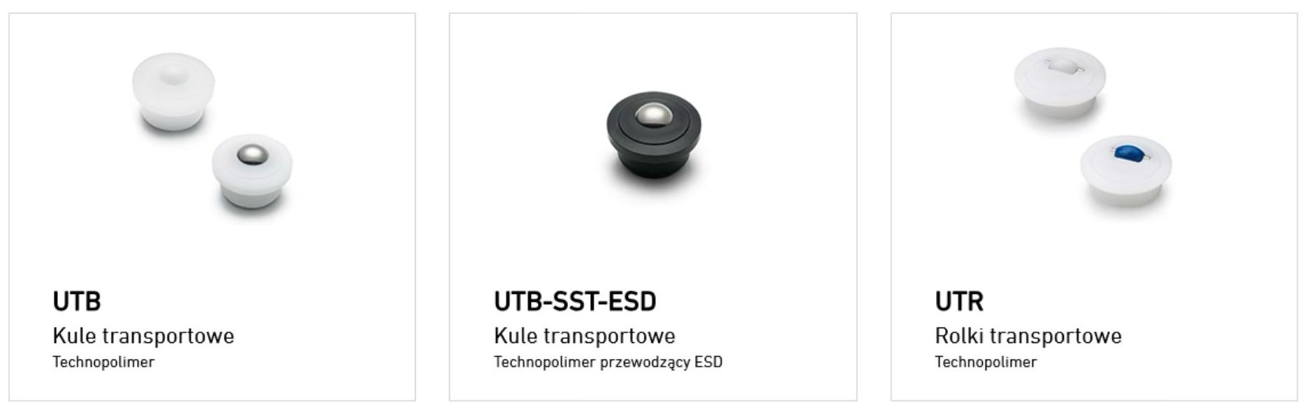 Rys. 3 Kule transportowe UTB i UTR Rys. 3 Kule transportowe UTB i UTR